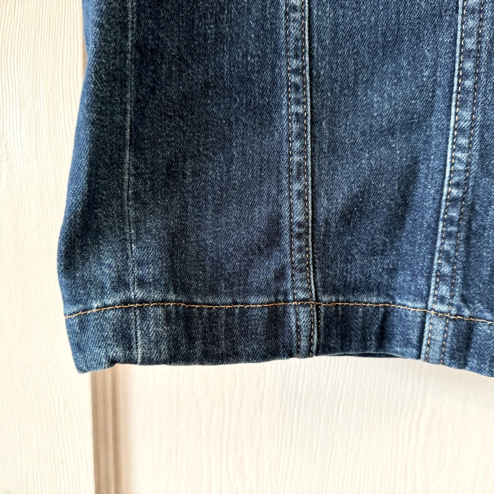 Madewell | Denim Seamed Button-Front Skirt (Size 28) - Picture 5 of 11